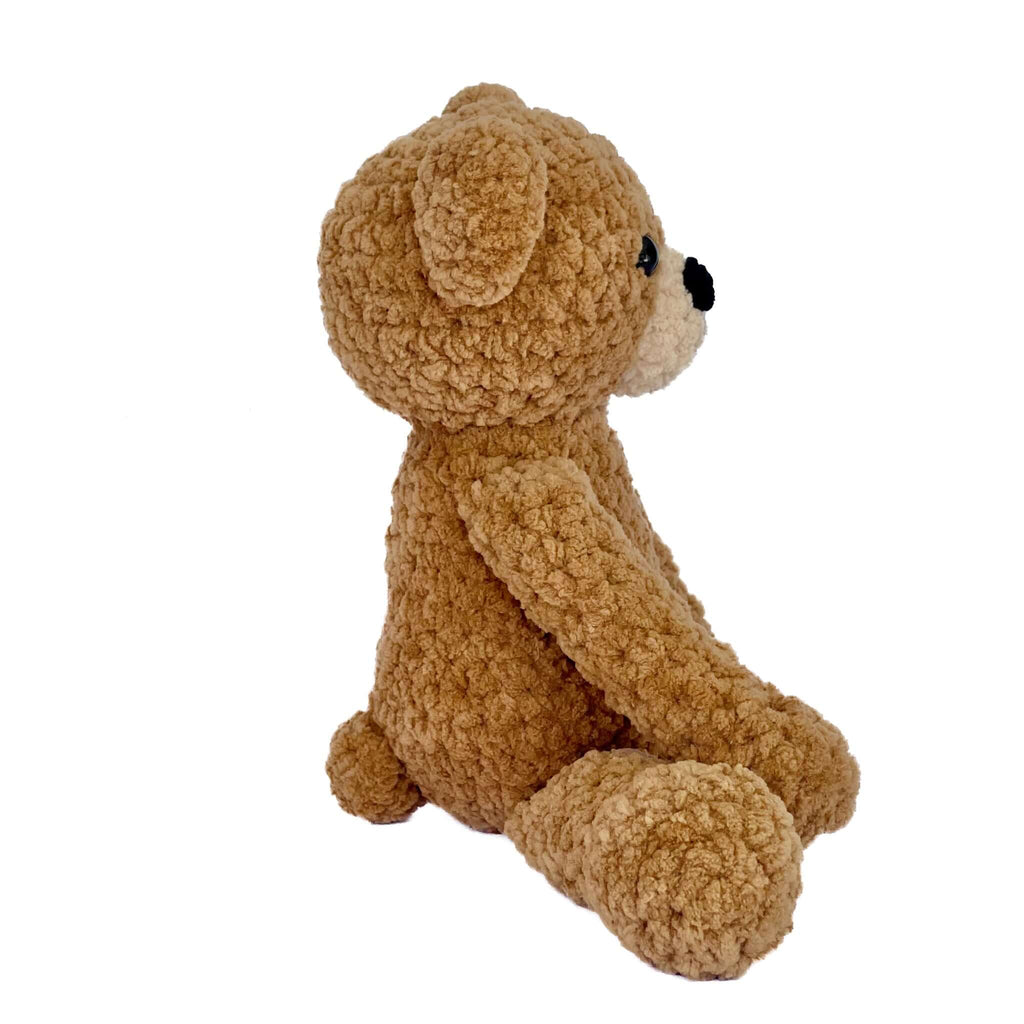 Peluş Oyuncak Ayıcık Barney – El Yapımı Örgü Bebek ve Çocuk Oyuncağı | Zovi