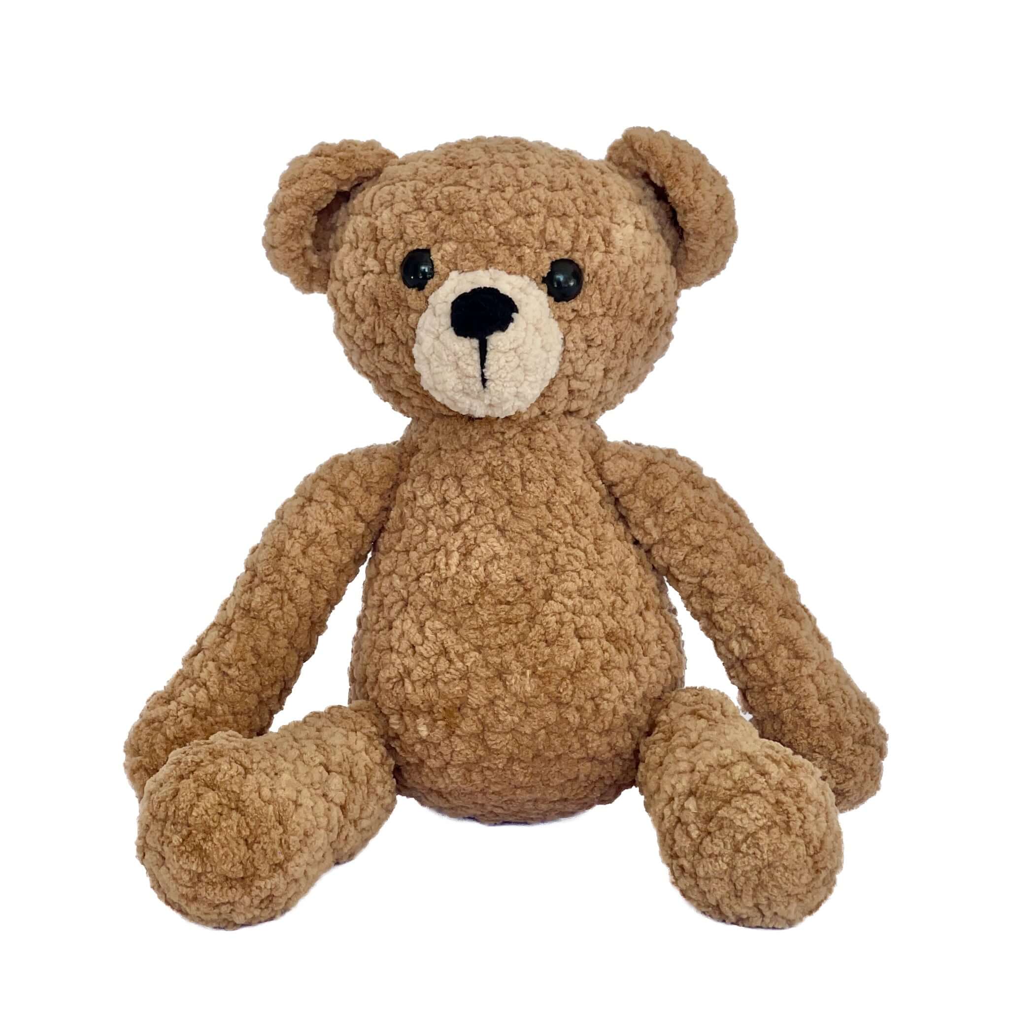 Peluş Oyuncak Ayıcık Barney – El Yapımı Örgü Bebek ve Çocuk Oyuncağı | Zovi