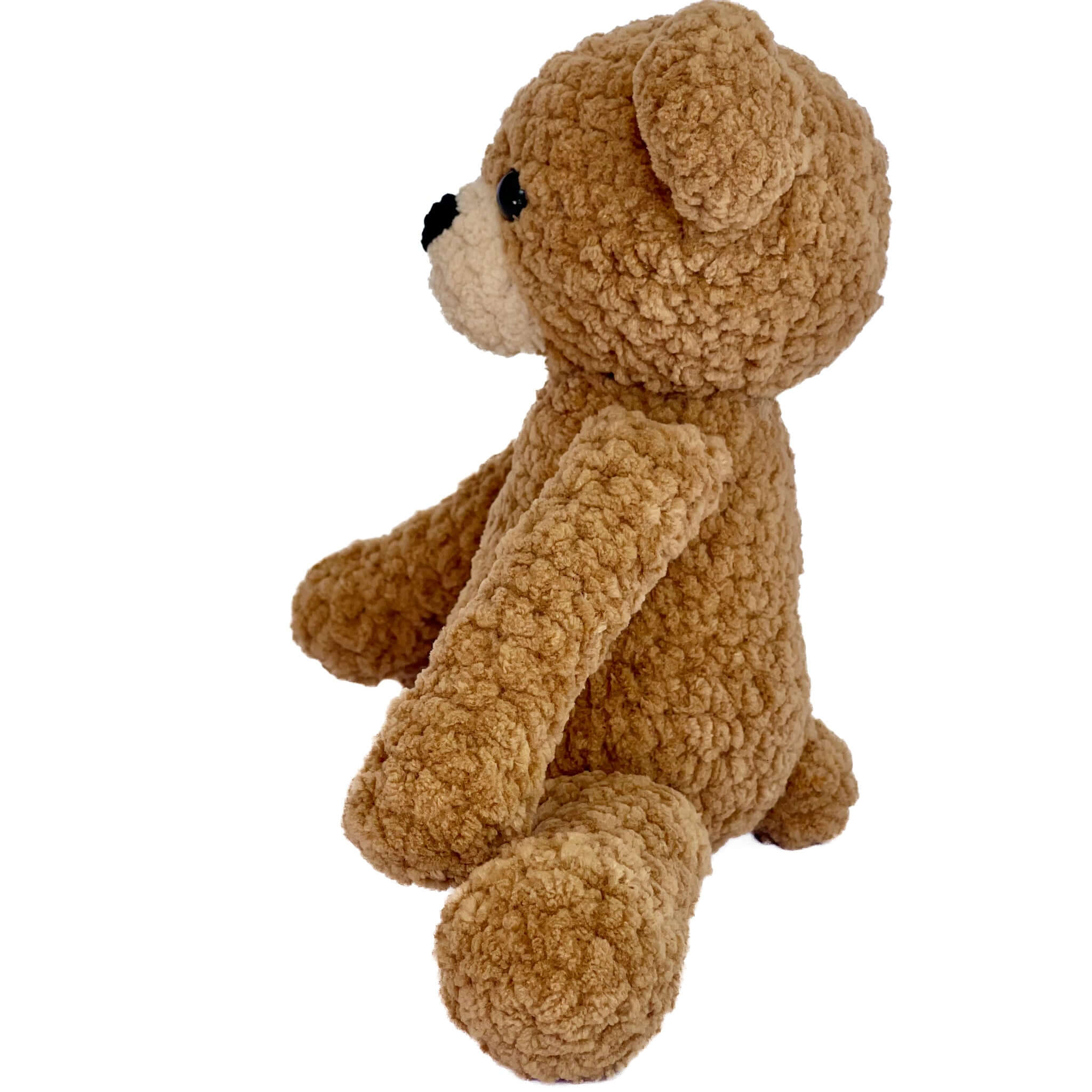 Peluş Oyuncak Ayıcık Barney – El Yapımı Örgü Bebek ve Çocuk Oyuncağı | Zovi