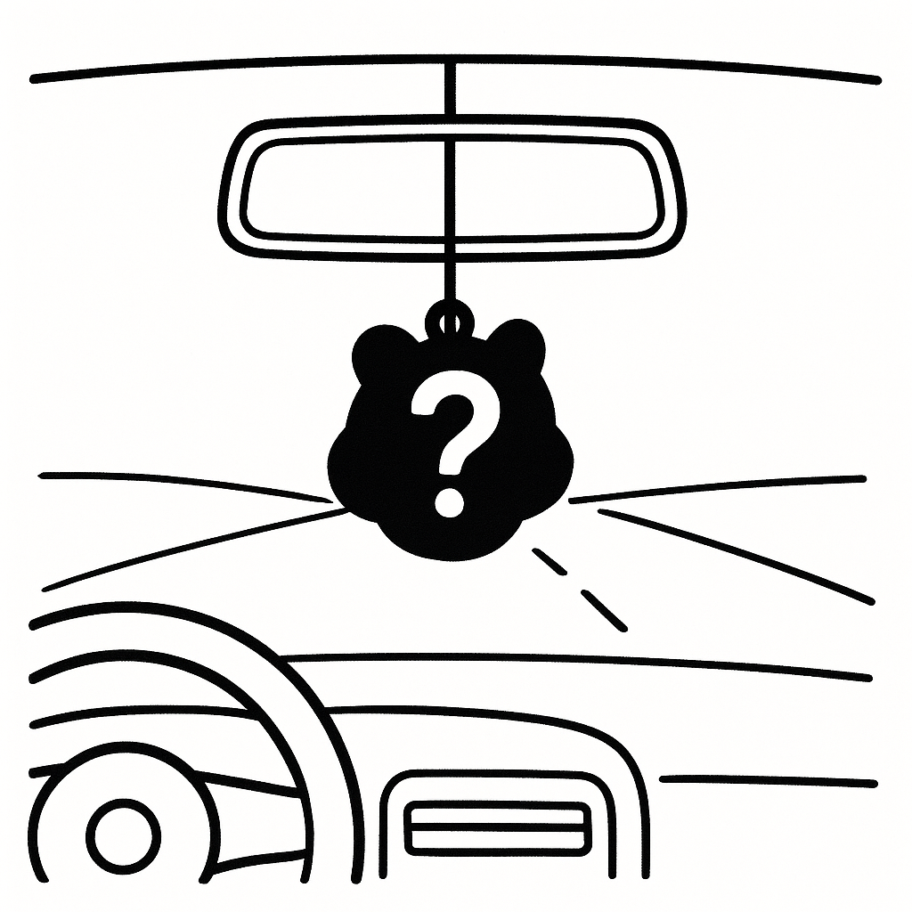 El Yapımı Peluş Dikiz Aynası Süsü - Amigurumi Salıncaklı Araba Süsü | Zovi