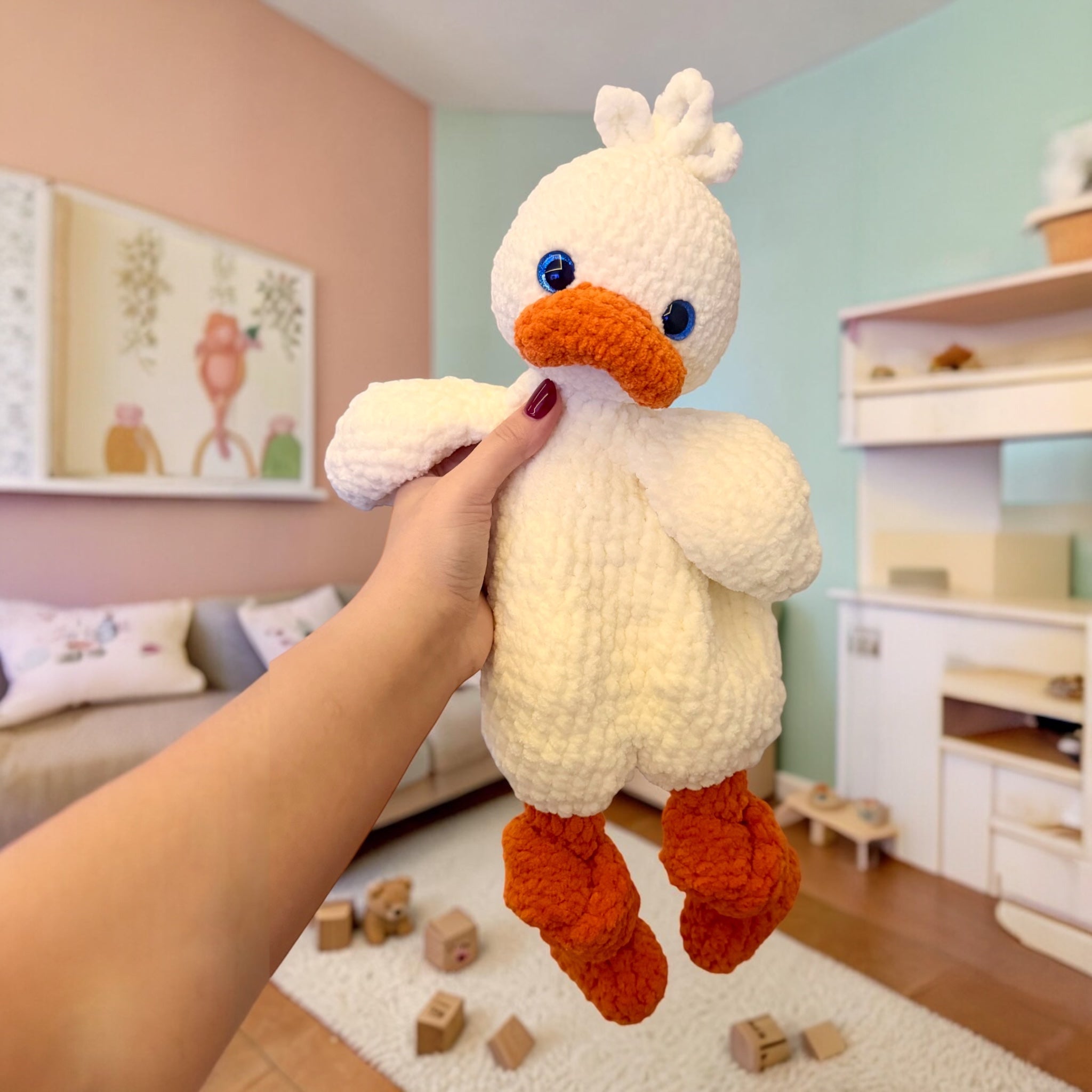 Ördek Peluş Oyuncak – Büyük Bebek Uyku Arkadaşı | Zovi