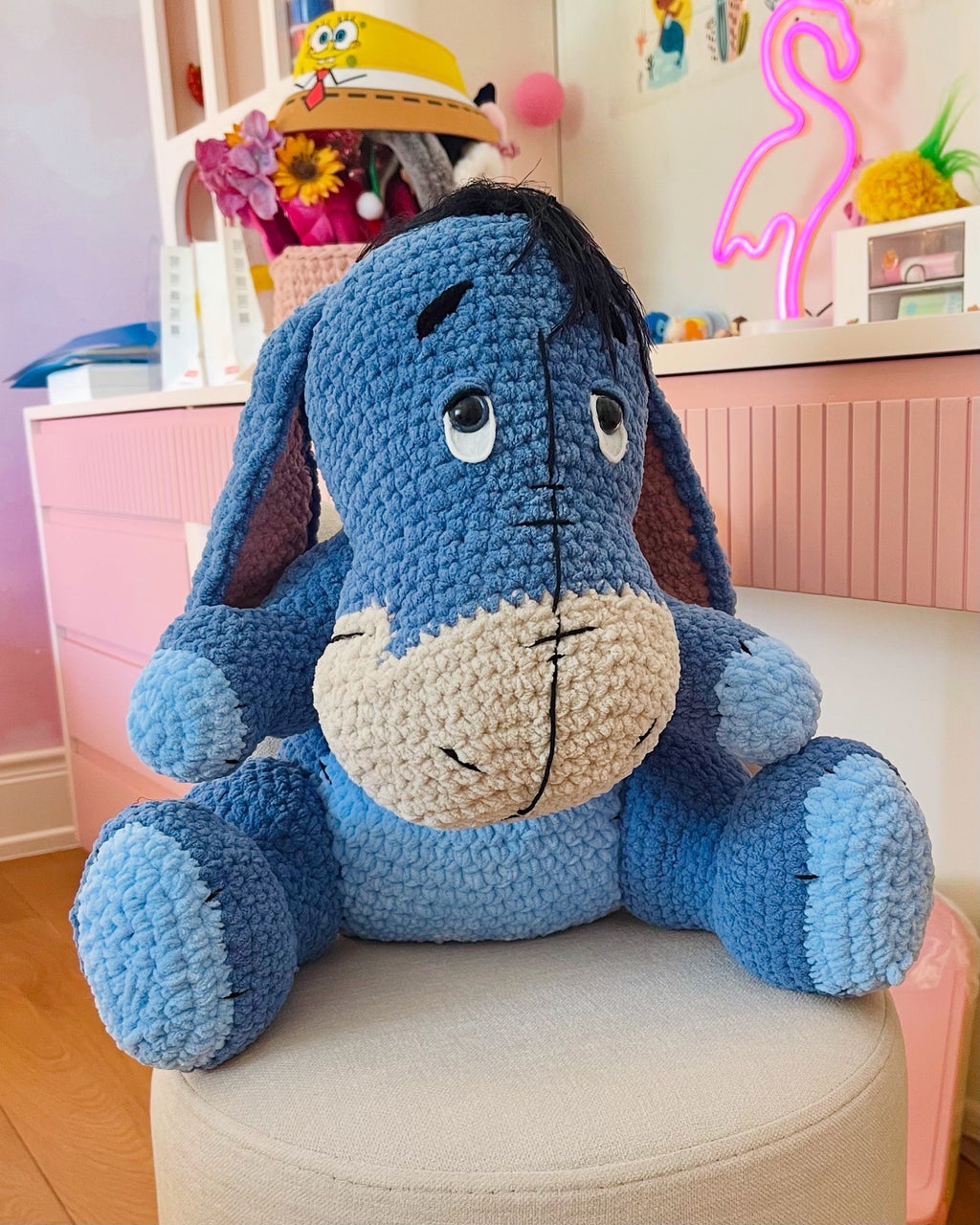 Amigurumi Mutsuz Eşek Eeyore Oyuncak - El Yapımı Örgü Hediye | Zovi
