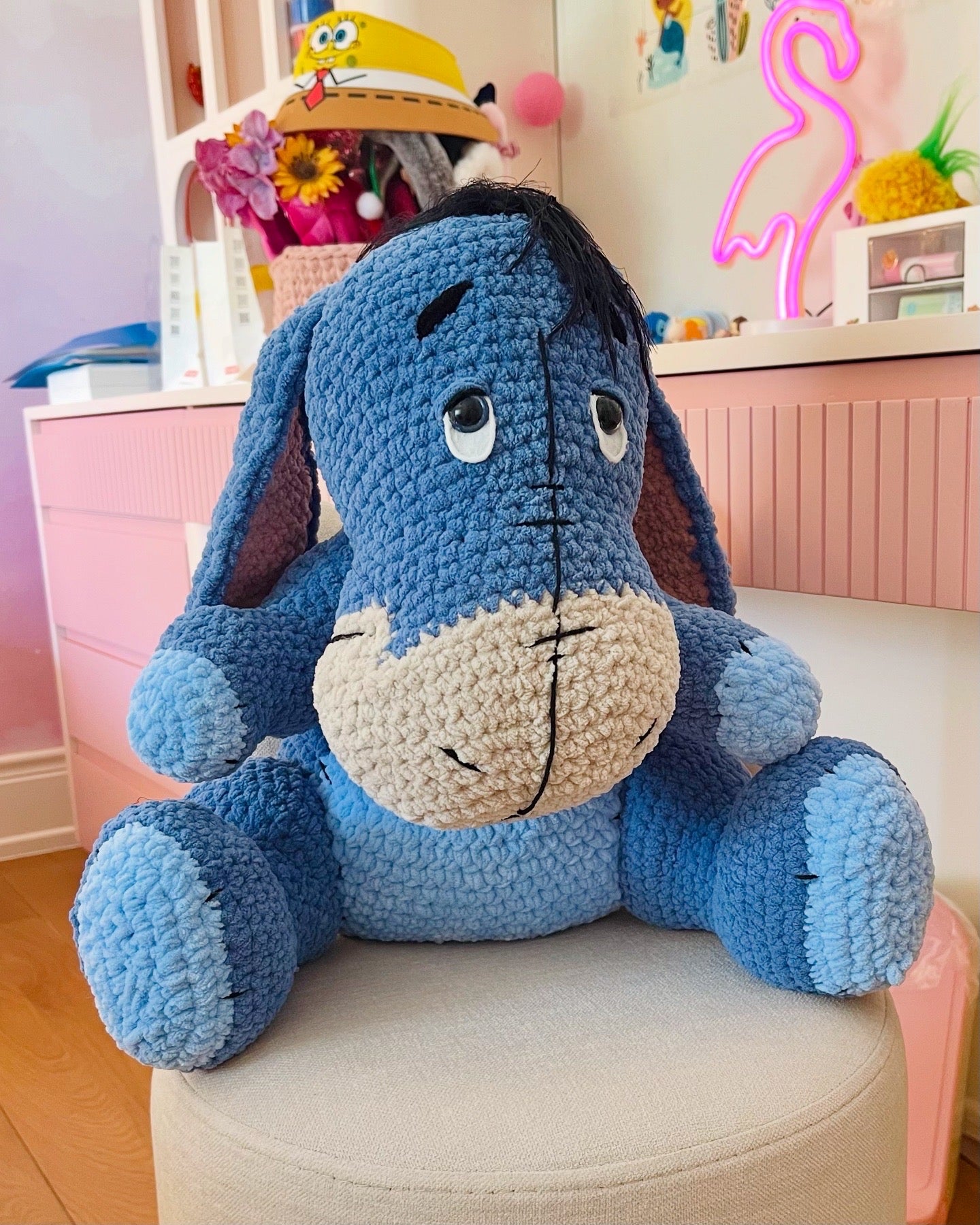 Amigurumi Mutsuz Eşek Eeyore Oyuncak - El Yapımı Örgü Hediye | Zovi