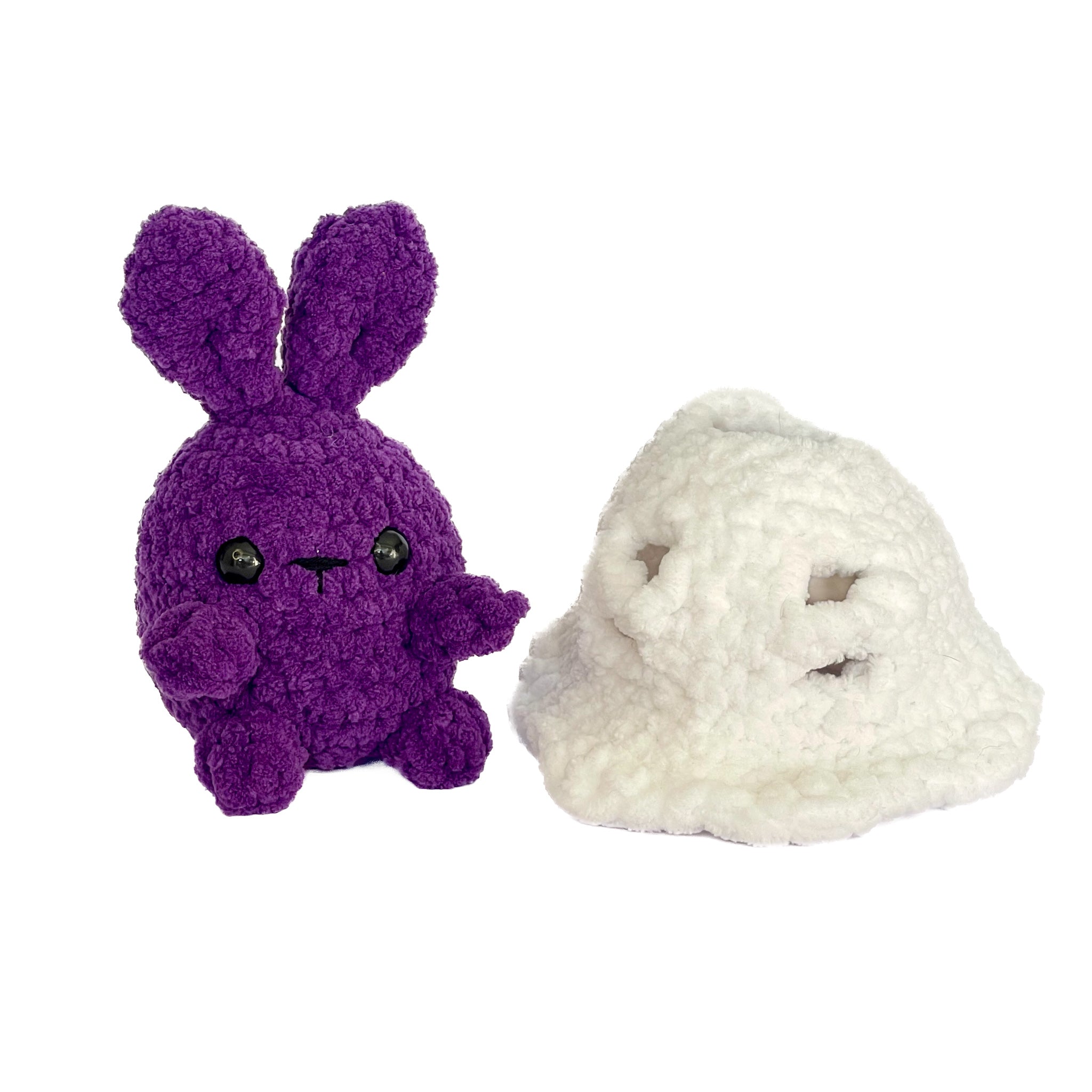 Örgü Hayalet Kostümlü Tavşan Oyuncak – Amigurumi El Yapımı Halloween Dekoru | Zovi