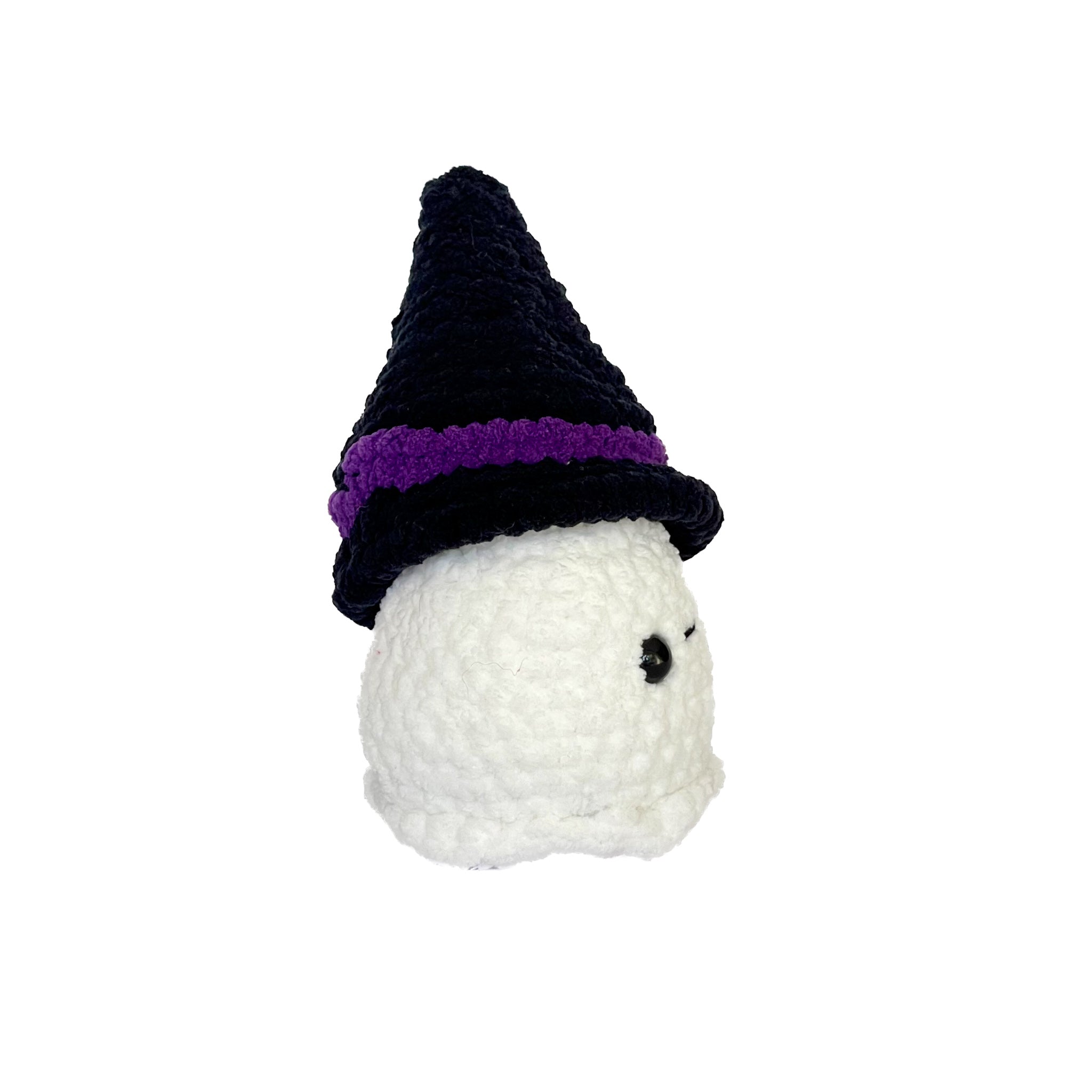 Örgü Cadı Şapkalı Hayalet Oyuncak – Amigurumi El Yapımı Halloween Dekoru | Zovi