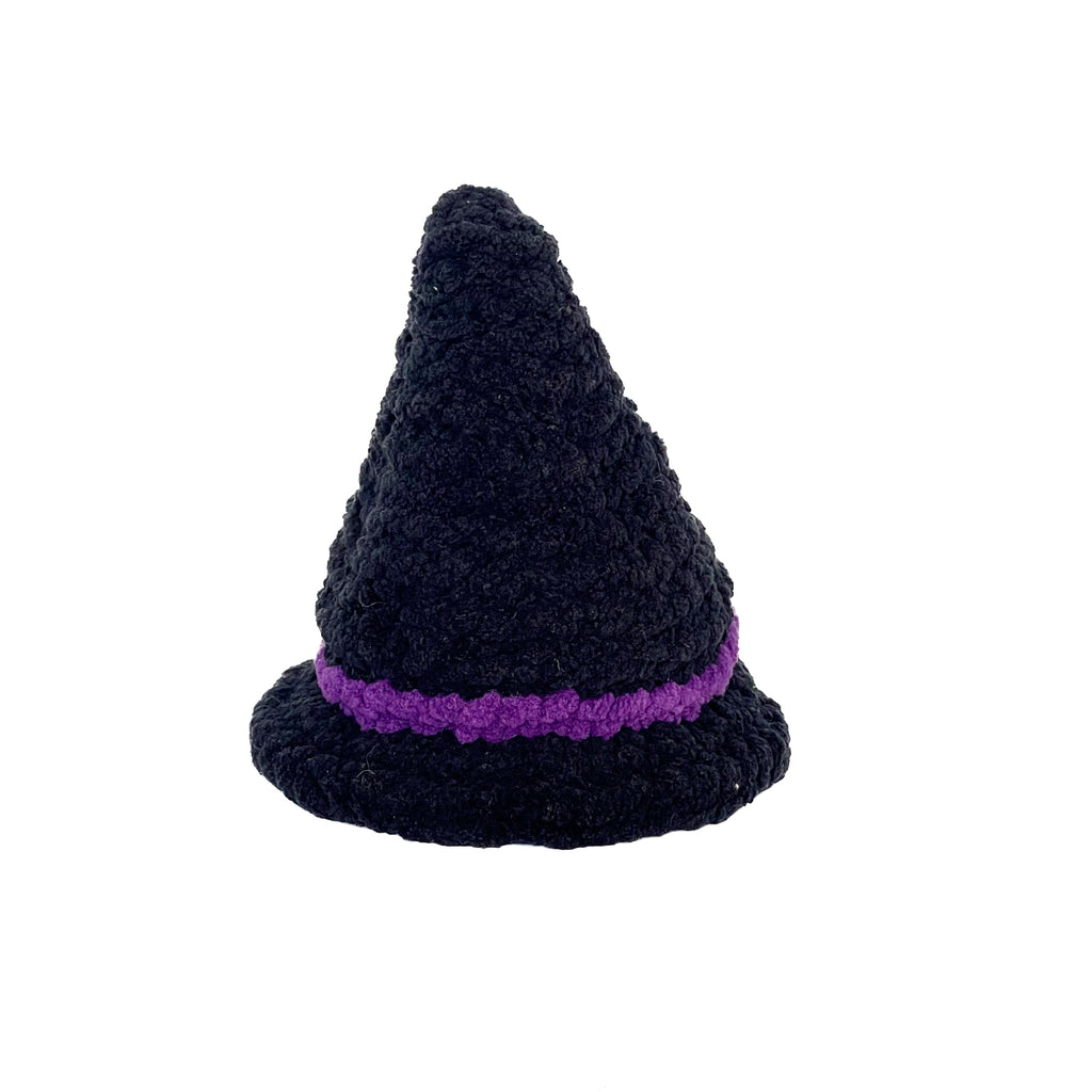 Örgü Cadı Şapkalı Hayalet Oyuncak – Amigurumi El Yapımı Halloween Dekoru | Zovi