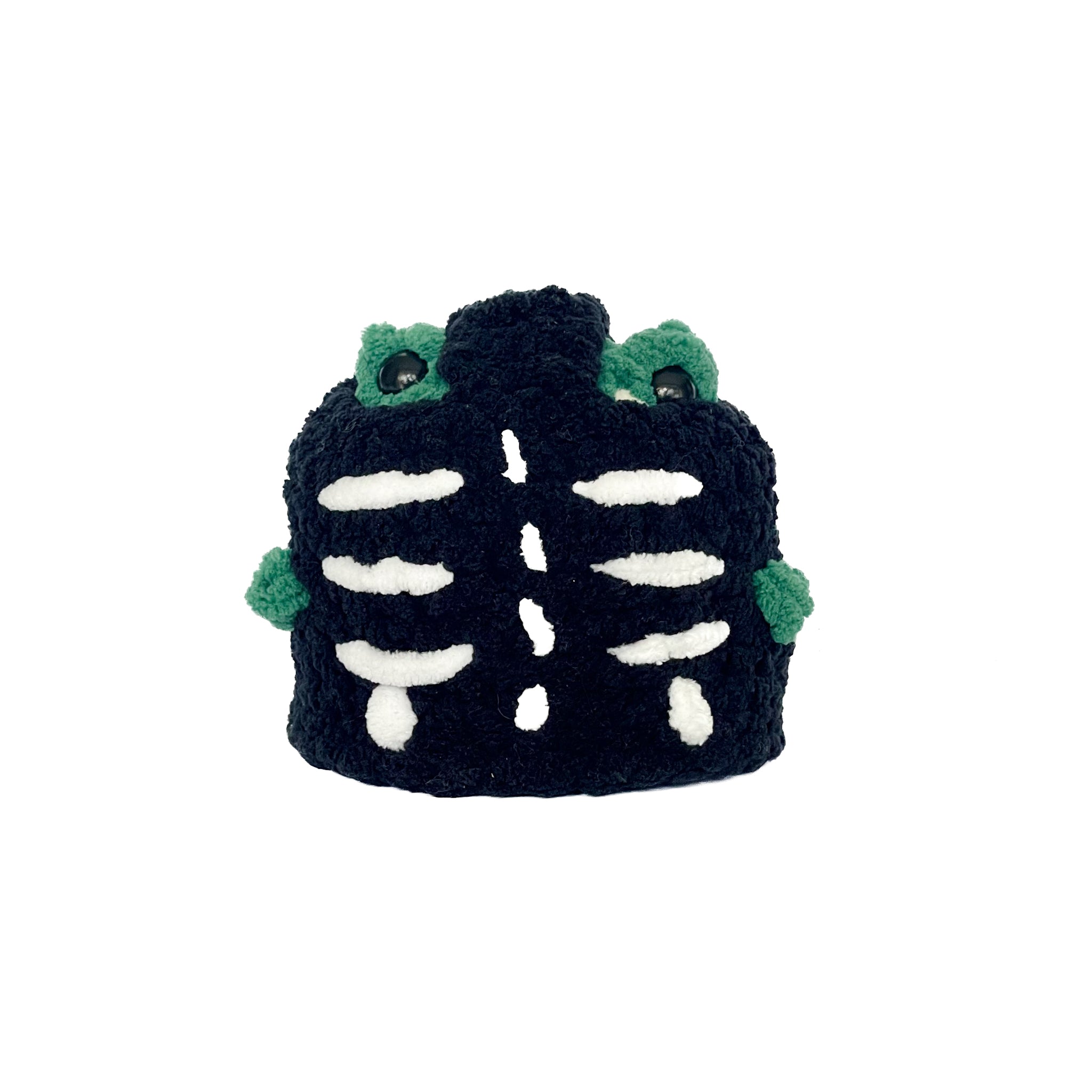 Örgü İskelet Kostümlü Kurbağa Oyuncak – Amigurumi El Yapımı Halloween Dekoru | Zovi
