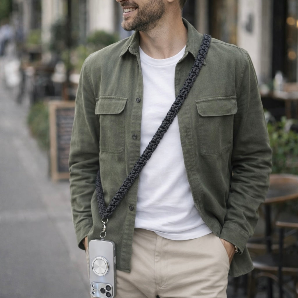 Örgü Telefon Askısı - Çapraz Telefon Kordonu | Zovi