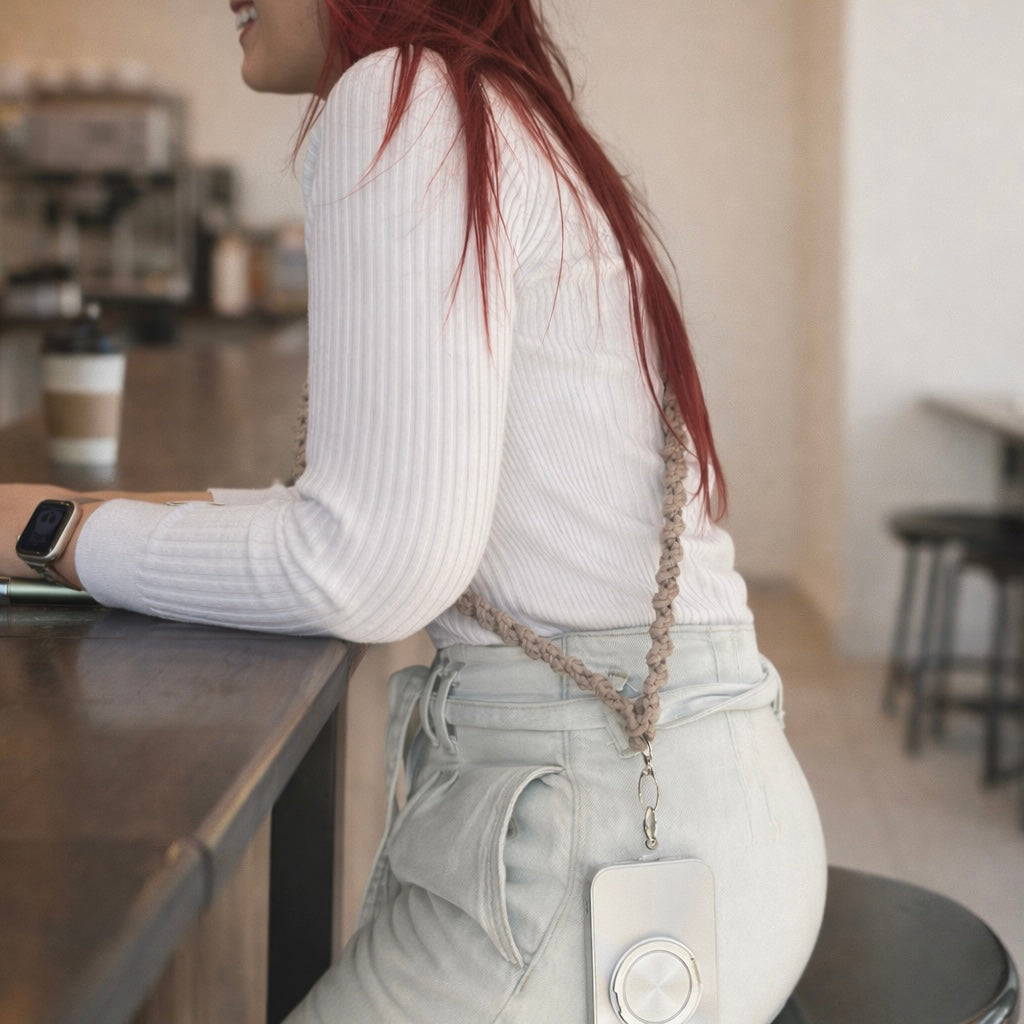 Örgü Telefon Askısı - Çapraz Telefon Kordonu | Zovi