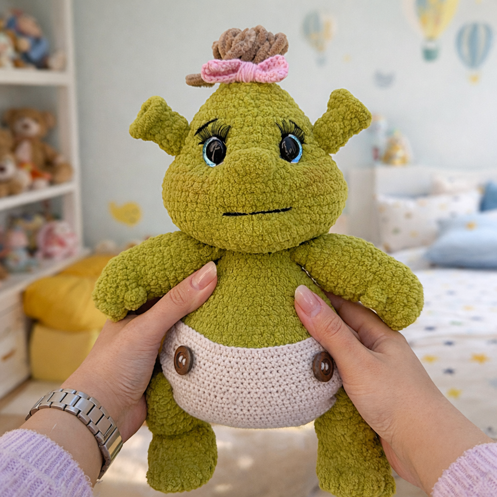 Bebek Yeşil Dev Peluş Oyuncak | Zovi
