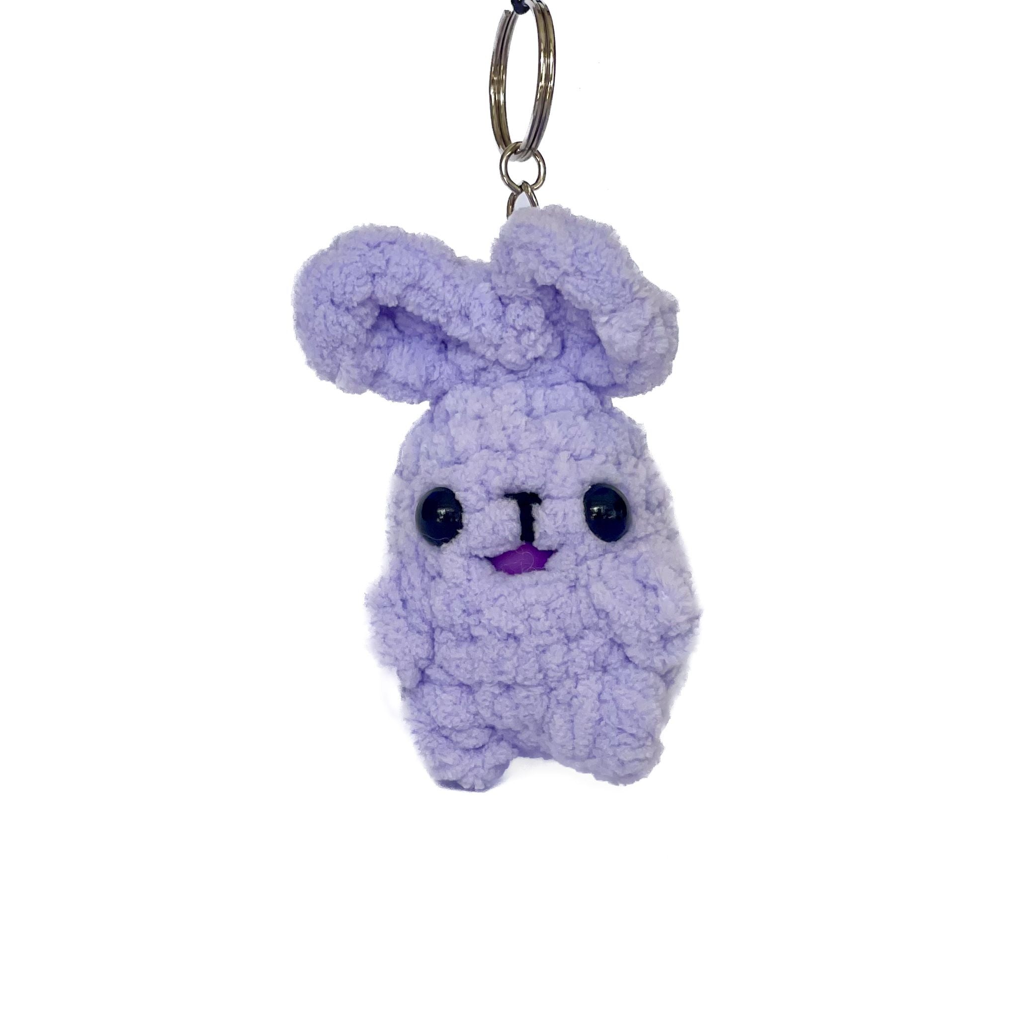 Sakız Şişiren Tavşan Anahtarlık - El Yapımı Balonlu Örgü Peluş Oyuncak Anahtarlık | Zovi