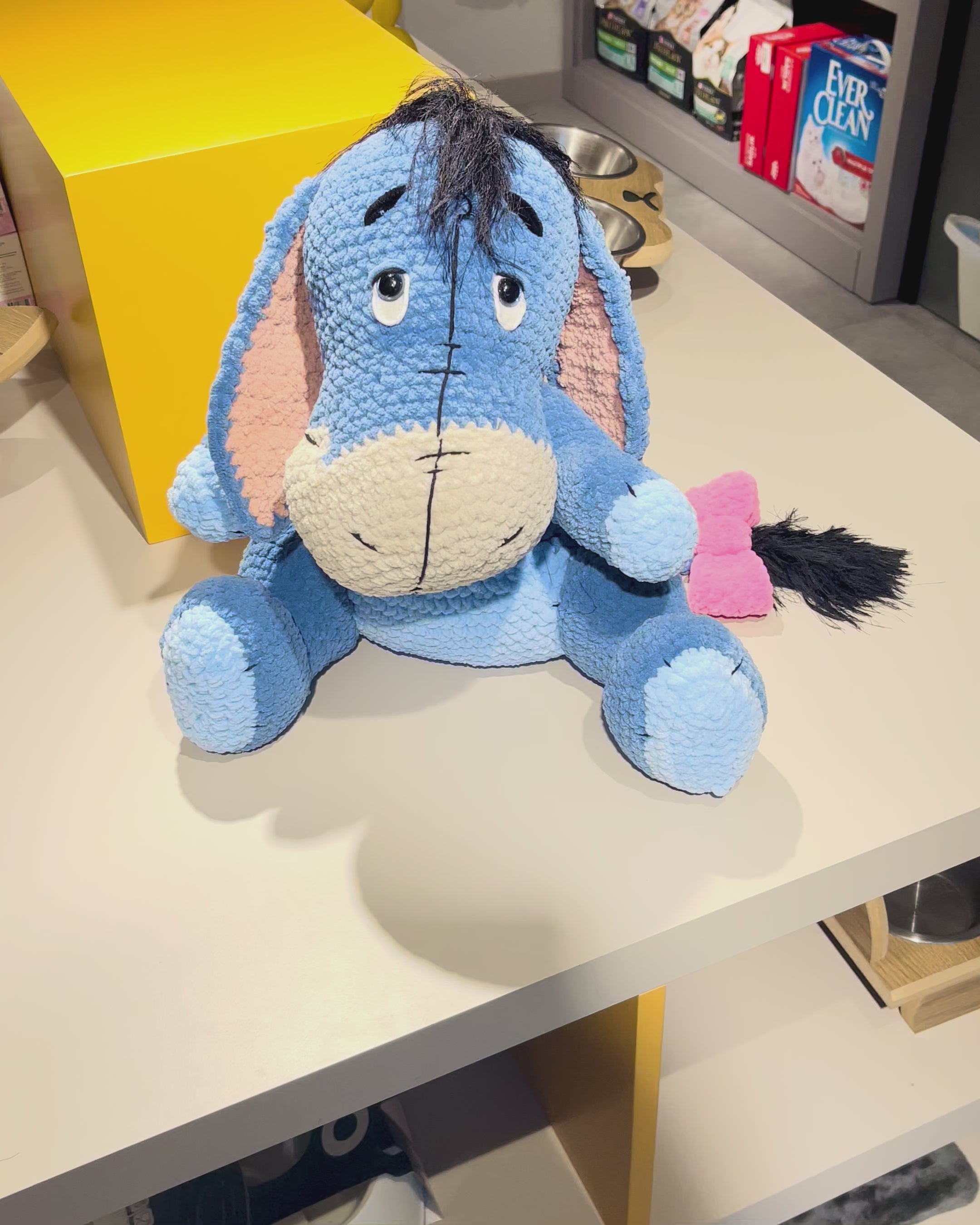 Amigurumi Mutsuz Eşek Eeyore Oyuncak - El Yapımı Örgü Hediye | Zovi