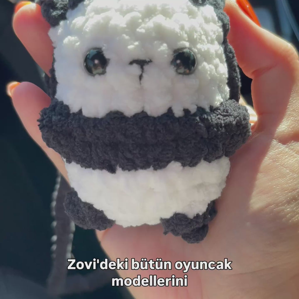 El Yapımı Peluş Dikiz Aynası Süsü - Amigurumi Salıncaklı Araba Süsü | Zovi