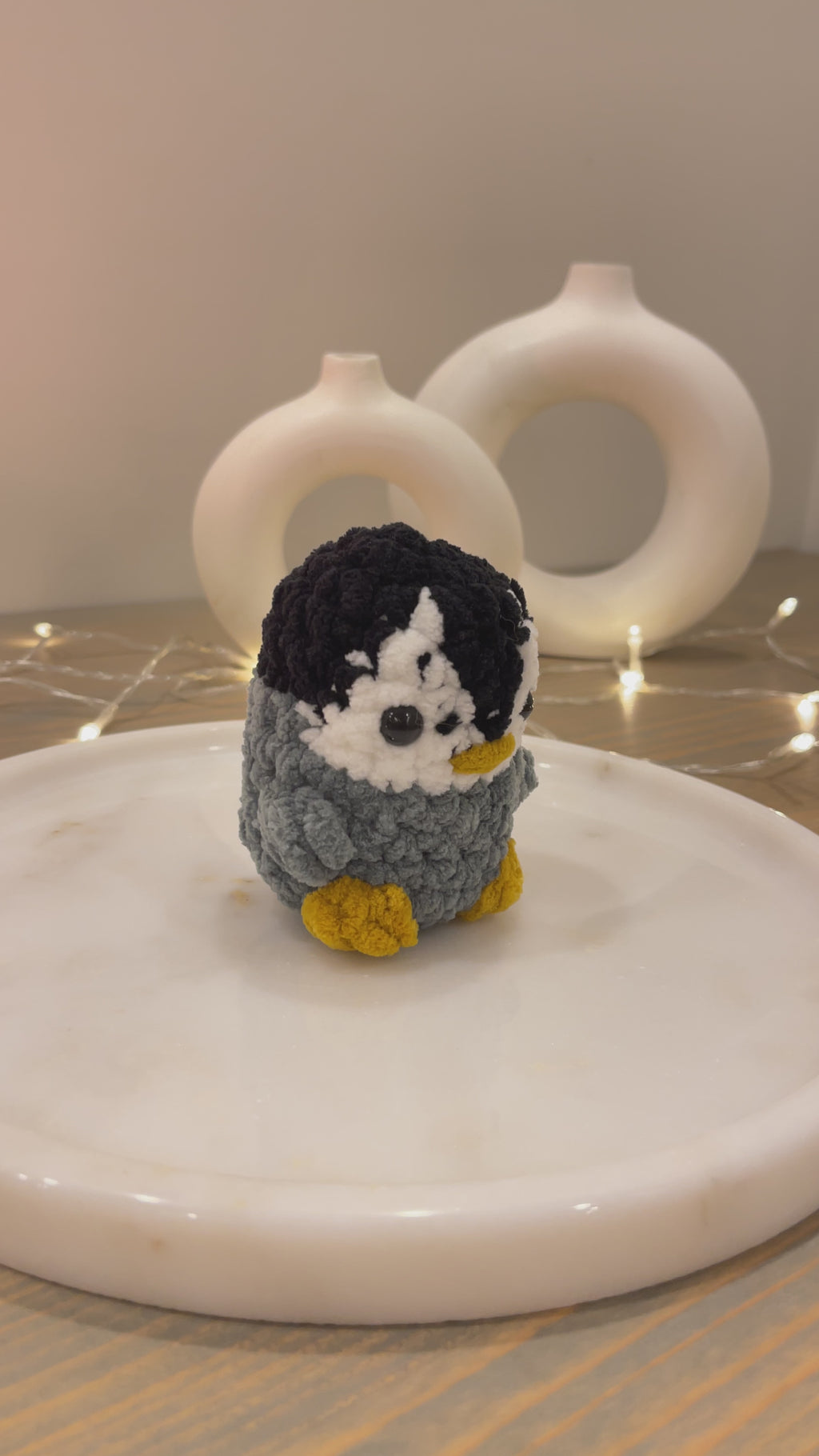 Örgü Penguen Oyuncak – Amigurumi El Yapımı Bebek Oyuncağı | Zovi